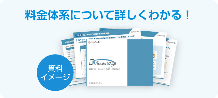 料金体系について詳しくわかる！ 資料イメージ